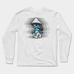 We live we love we lie smurf cat meme v3 Long Sleeve T-Shirt